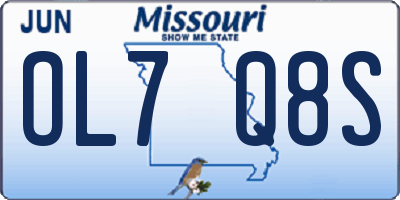 MO license plate OL7Q8S
