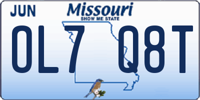 MO license plate OL7Q8T