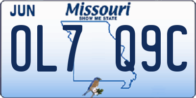 MO license plate OL7Q9C