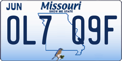 MO license plate OL7Q9F