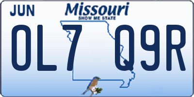 MO license plate OL7Q9R