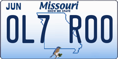 MO license plate OL7R0O