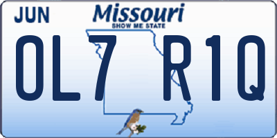 MO license plate OL7R1Q