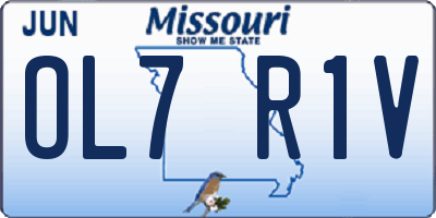 MO license plate OL7R1V