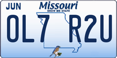 MO license plate OL7R2U