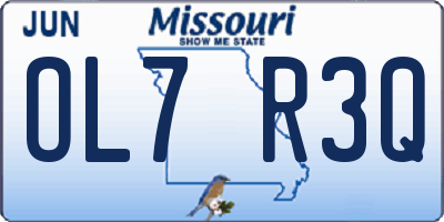 MO license plate OL7R3Q