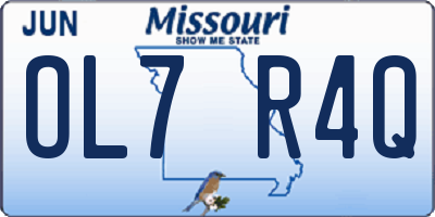 MO license plate OL7R4Q