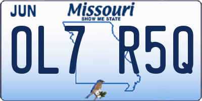 MO license plate OL7R5Q
