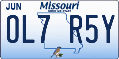 MO license plate OL7R5Y