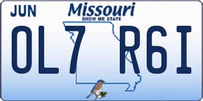 MO license plate OL7R6I