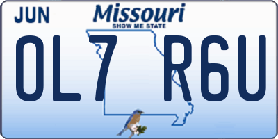 MO license plate OL7R6U