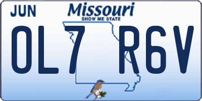 MO license plate OL7R6V