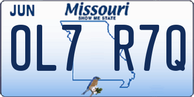 MO license plate OL7R7Q