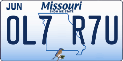 MO license plate OL7R7U