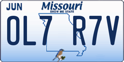 MO license plate OL7R7V