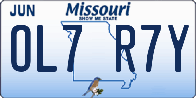 MO license plate OL7R7Y