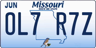 MO license plate OL7R7Z