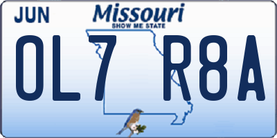 MO license plate OL7R8A