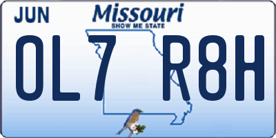 MO license plate OL7R8H
