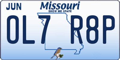 MO license plate OL7R8P