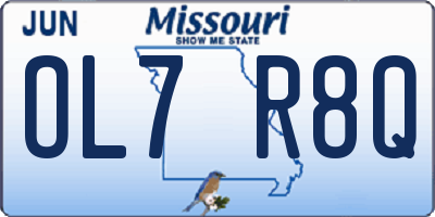 MO license plate OL7R8Q