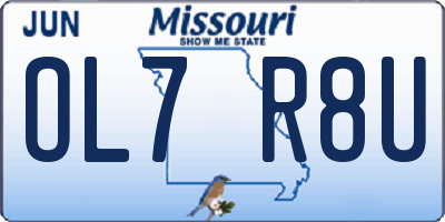MO license plate OL7R8U