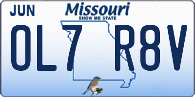 MO license plate OL7R8V