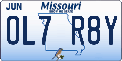 MO license plate OL7R8Y