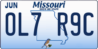 MO license plate OL7R9C