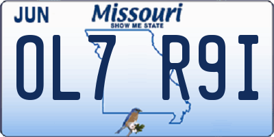 MO license plate OL7R9I