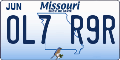 MO license plate OL7R9R