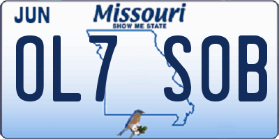 MO license plate OL7S0B