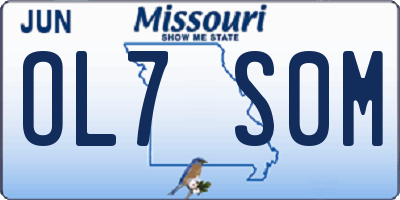 MO license plate OL7S0M