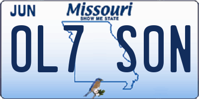 MO license plate OL7S0N