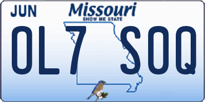 MO license plate OL7S0Q