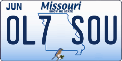 MO license plate OL7S0U