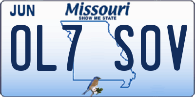 MO license plate OL7S0V