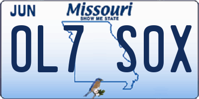 MO license plate OL7S0X