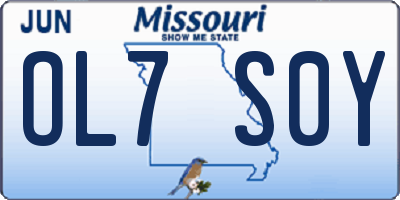 MO license plate OL7S0Y