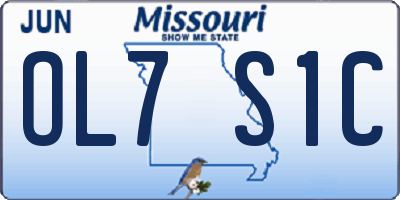 MO license plate OL7S1C