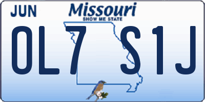 MO license plate OL7S1J