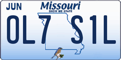 MO license plate OL7S1L