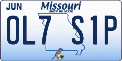 MO license plate OL7S1P