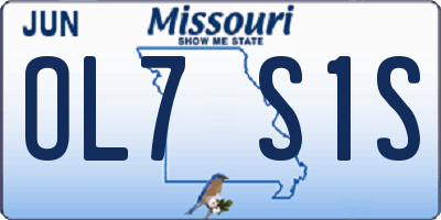 MO license plate OL7S1S