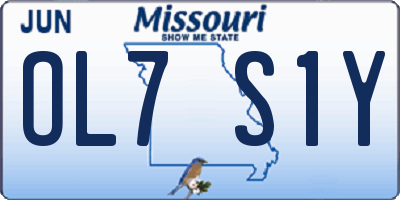 MO license plate OL7S1Y