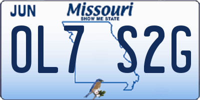 MO license plate OL7S2G