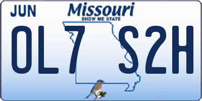 MO license plate OL7S2H