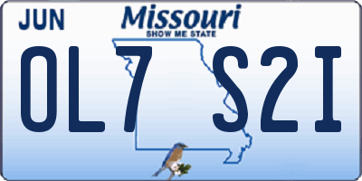 MO license plate OL7S2I