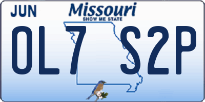 MO license plate OL7S2P
