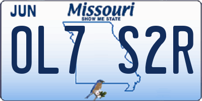 MO license plate OL7S2R